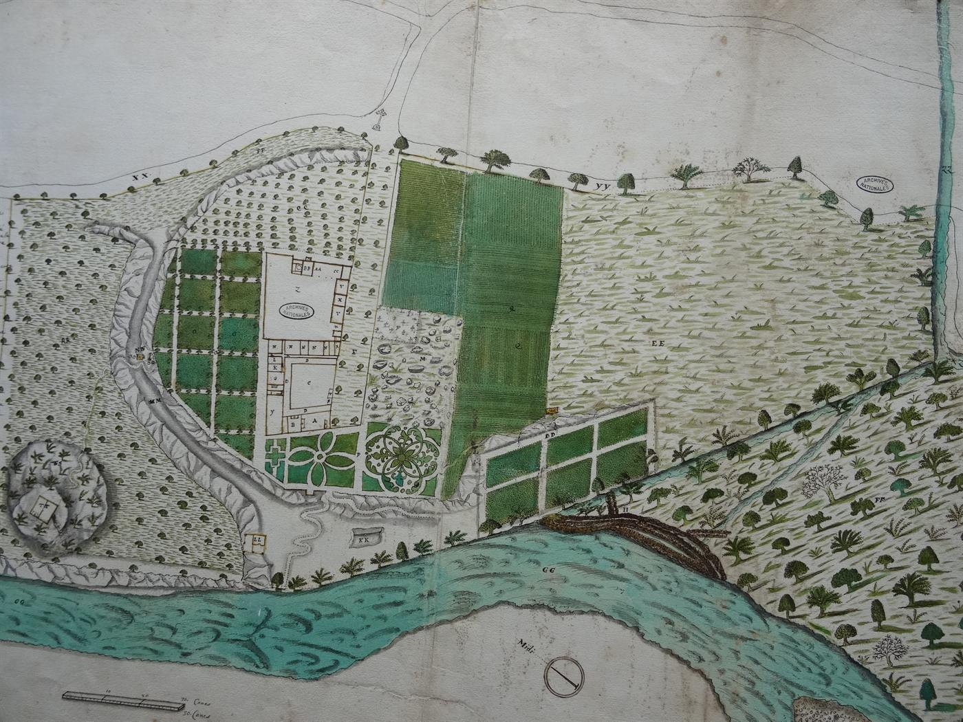 El Garona en el plano de 1679