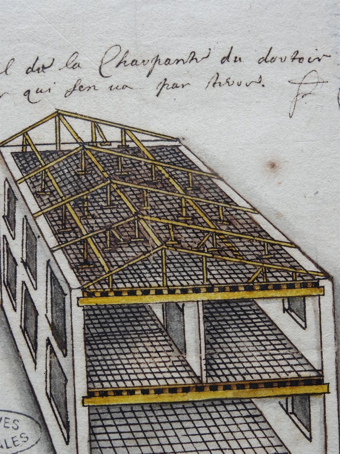 Perfil de la armadura del dormitorio, siglo XVII