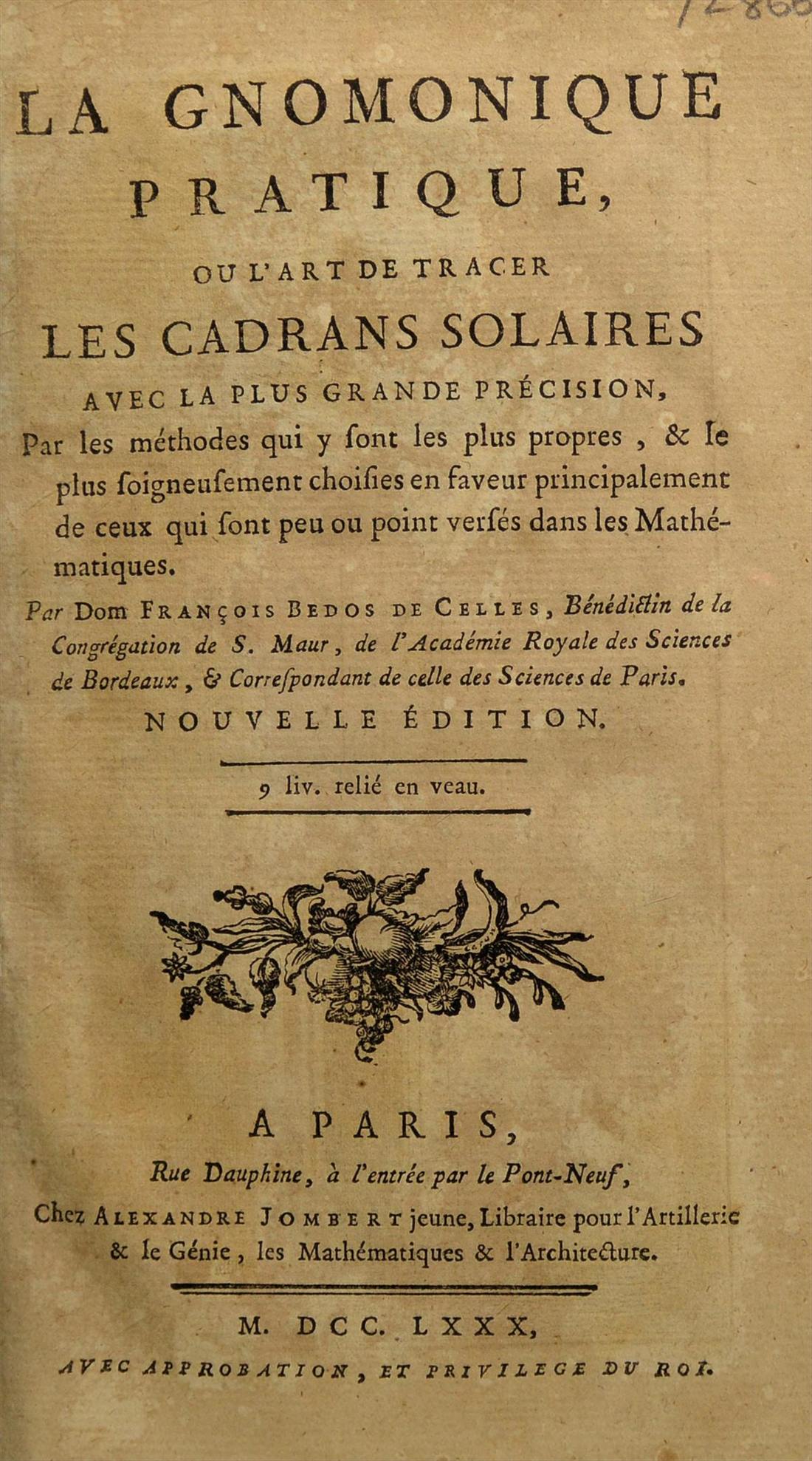 Page de titre de La Gnomonique pratique