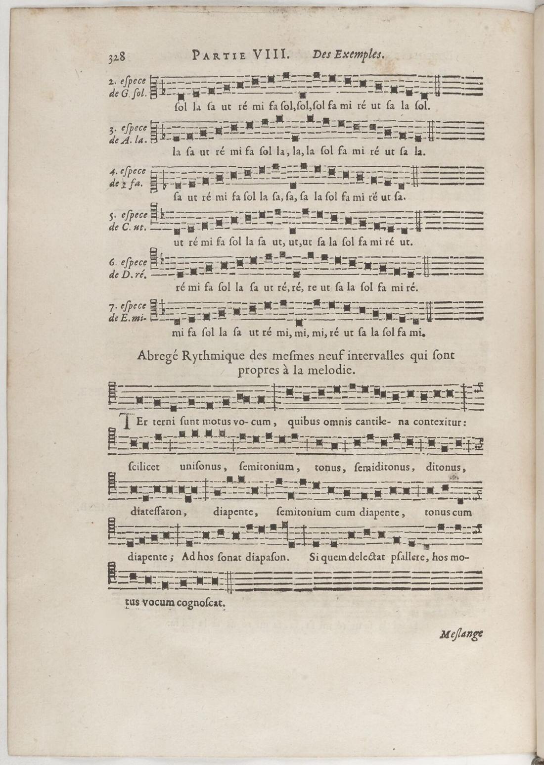 Page 328: the species of the octave set in square plainchant notation on four-line staves
